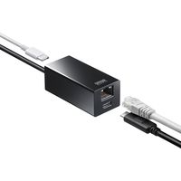 サンワサプライ USB Type-Cハブ付き ギガビットLANアダプタ USB-3TCH32BK 1個（直送品）