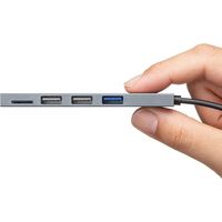 サンワサプライ Type-C 3ポート コンボスリムハブ(カードリーダー付き) USB-3TCHC19S 1個