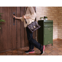 【軒先渡し】ヤマソロ Caleb ラージスタンドポスト グリーン 幅400×奥行335×高さ900mm 1台（直送品）