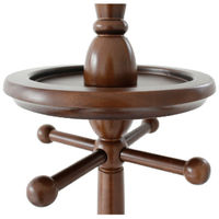 【軒先渡し】ヤマソロ トレー付ポールハンガー ダークブラウン 幅395×奥行395×高さ1780mm 1台（直送品）