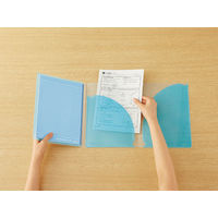 コクヨ キャンパスカバーノート（プリント収容ポケット付き）ブルー ノ-623AN-B 1セット（5冊）