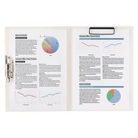 ナカバヤシ ダブルストッパーファイル 二つ折り ダブルとじ具 A4/A3兼用 ホワイト CH-9030W 1セット(1冊×2)