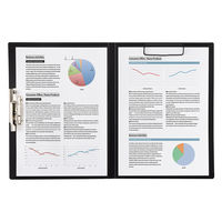 ナカバヤシ ダブルストッパーファイル 二つ折り ダブルとじ具 A4/A3兼用 ブラック CH-9030D 1セット(1冊×2)