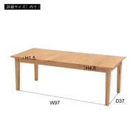 東谷 ROOM ESSENCE リビングテーブル 幅1100×奥行500×高さ380mm ナチュラル MTK-341NA 1台（直送品）