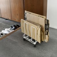 YAMAZEN ダンボールストッカー キャスター付き ホワイト RDSW-165(WH) 1台