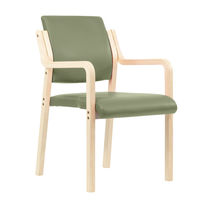 藤沢工業 ナチュラル ウッドチェア モスグリーン 福祉用イス 介護用イス スタッキング椅子 木製イス 木製チェア 天然木 1脚
