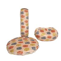 骨盤 スリム ストレッチクッション ハリネズミ 1個 FUJIEI エクサイズ カバー付き 骨盤矯正 まくら 足置き 腰枕 動物柄 かわいい