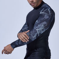 おたふく手袋 BT冷感・消臭パワーストレッチ 長袖バックハイネックシャツ カモフラ×ブラック LL JW-625 1枚（直送品）