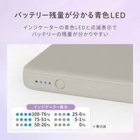 オウルテック Type-C 入出力対応 5000mAh 小型軽量モバイルバッテリー OWL-LPB5012-MGY 1個（直送品）