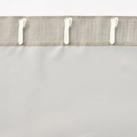 無印良品 防炎 遮光性 二重織りノンプリーツカーテン 幅100×丈105cm用 ライトグレー 1セット（1枚×2） 良品計画