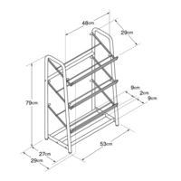 無印良品 スチールパイプシューズラック ウォームグレー 幅53×奥行29×高さ79cm 良品計画