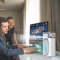 ファミリー・ライフ USBミスト付卓上ファン クールエアー ACアダプター付き a33083 1個（直送品）