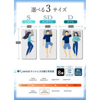 【軒先渡し】ルービックJP L-WAVE ハイブリッド ウォッシャブルシルキーファイバーマットレス ダブル LWWHB22-D 1枚（直送品）