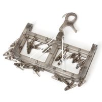 折り畳み角ハンガー24P チャコール LAKOLE/ラコレ