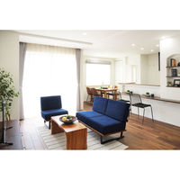 東谷 ROOM ESSENCE メネス 2人掛 幅1210mm ネイビー NS-623 1台（直送品）