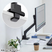 サンワサプライ モニターアーム(シングル・ガススプリング式・薄型ショートクランプ) CR-LAC1403BK 1個