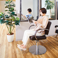 SEVEN BEAUTY (セブンビューティー) スタイリングチェア CURVE ダークブラウン 37410 1台（直送品）