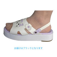 山一 にゃんこさんだる2 ブラック LL No.46-2 1足