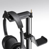 サンワサプライ  クランプ付きゲームコントローラースタンド（ヘッドフォンホルダー付・ブラック） JY-STN2BK（直送品）