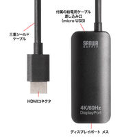 サンワサプライ HDMI-DisplayPort変換アダプタ(4K/60Hz) AD-HD31DP 1個（直送品）