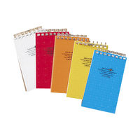 リヒトラブ AQUA DROPs ツイストノート メモサイズ リーフ40枚 N1661-4橙 1セット（1冊×5）