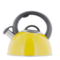 ベストコ やかん 笛吹き ケトル 2.5L ステンレス製 IH 対応 イエロー NQ-0021 1個