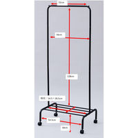 YAMAZEN ハンガーラック パイプハンガー キャスター付き 幅60×奥行43×高さ150cm BTH-S(MWH) 1個