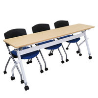 【軒先渡し】ナカバヤシ 平行スタッキングチェア キャスター付き ブルー NCH-PT002WBL 1脚（直送品）