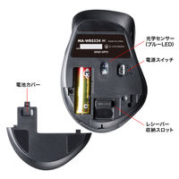 ワイヤレスマウス 静音 5ボタン サイドホイール付き MA-WBS524BK 1個 サンワサプライ（直送品）