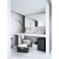 CURVER Jute ジュート ふた付きバスケット 58L グレー かご 4545229158850 1個