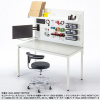 サンワサプライ 作業用ワークスツール 幅495×奥行495×高さ710～840mm ブラック SNC-RD10VBK 1脚（直送品）