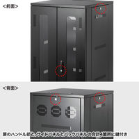 サンワサプライ 19インチラック(24U) 幅600×奥行600×高さ1300mm ブラック CP-SVNA2460BK 1台（直送品）