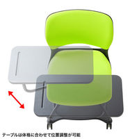サンワサプライ ミーティングチェア テーブル付き グリーン SNC-T165G 1脚（直送品）