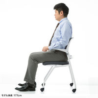 サンワサプライ 平行スタッキングミーティングチェア 幅595×奥行585×高さ840mm グレー SNC-ST10GY 1セット(2脚入)（直送品）