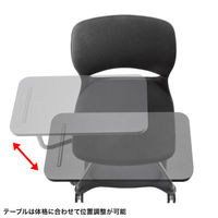 サンワサプライ ミーティングチェア テーブル付き ブラック SNC-T165BK 1脚（直送品）