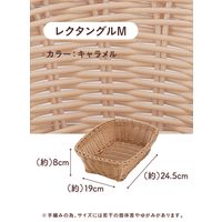 シービージャパン 洗えるバスケット ルンド レクタングルM キャラメル 1セット（3個）