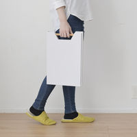 山善(YAMAZEN)　連結できる平台車 超薄型 ハンドル付き スレスレキャリー ホワイト　YSS-38(WH)　1台