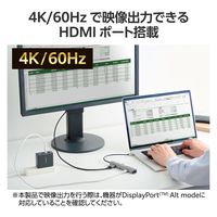ドッキングステーション タイプC ハブ 6in1 HDMI LAN USB-C /A USBハブ  DST-W09 エレコム 1個（直送品）