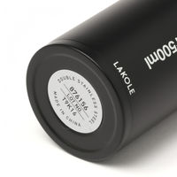 ワンタッチポータブルタンブラー（500ml） ブラック LAKOLE/ラコレ