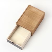 スタッキングウッドストレージボックス（M） ブラック LAKOLE/ラコレ