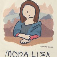 （世界の名作）マチ付き巾着ポーチ モナリザ 1セット（2個） LAKOLE/ラコレ