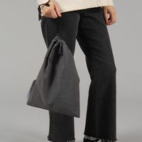 【LAKOLE/ラコレ】 （SPA&TRAVEL）巾着（L） チャコール 1セット（2個）