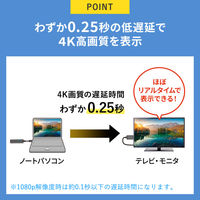 サンワサプライ 4K対応ワイヤレスHDMIエクステンダー（Type-C接続用・送信機のみ） VGA-EXWHD12CTX 1個（直送品）