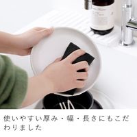 &NE nikii 究極にこだわった キッチンスポンジ 型崩れしにくく へたりにくい 泡立ち抜群 ブラック 1個 日本製 エヌ・エレファント