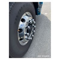 パーマンコーポレーション ゆるみチェックナットキャップクロームメッキ新ISO33mm大型低床車用8ヶ入 1216172000 1個（直送品）