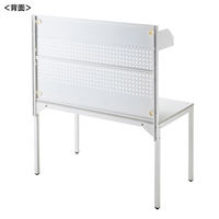 サンワサプライ 作業台 幅1500×奥行770×高さ1700mm グレー×ホワイト RAC-WDKT15077W 1台（直送品）