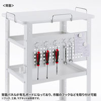 サンワサプライ マルチカート 幅640×奥行450×高さ983mm ホワイト RAC-FA8 1台（直送品）