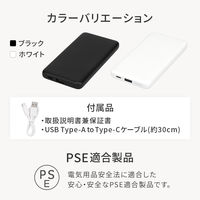 オウルテック ポケットサイズ薄型モバイルバッテリー 10000mAh ブラック OWL-LPB10013-BK 1個
