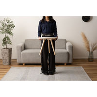 東谷 ROOM ESSENCE トレーテーブル M 幅400×奥行400×高さ370mm ホワイト LFS-191C 1台（直送品）