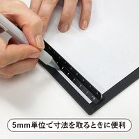 共栄プラスチック LRオールアルミ3面定規16cm ASR-16-BL 1セット(2本)（直送品）
